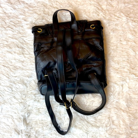 Genuine Leather Black Backpack - Picture 5 of 12